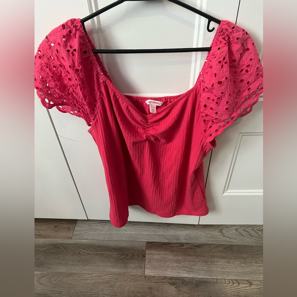 Last chance!! Joe fresh Pink blouse off the shoulder